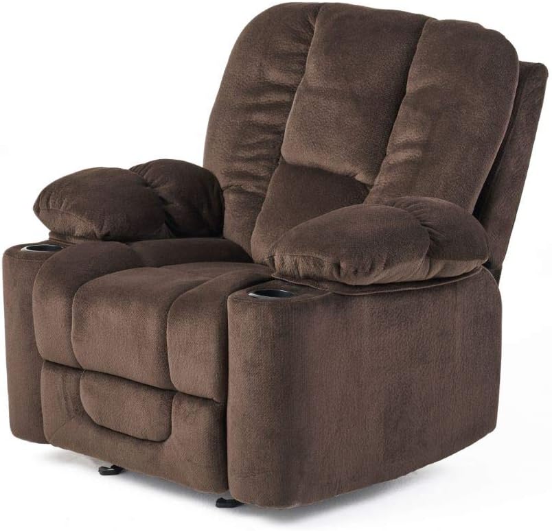 Christopher Knight Home Gannon Fabric Gliding Recliner, Chocolate 42.52D x 38.58W x 40.94H in