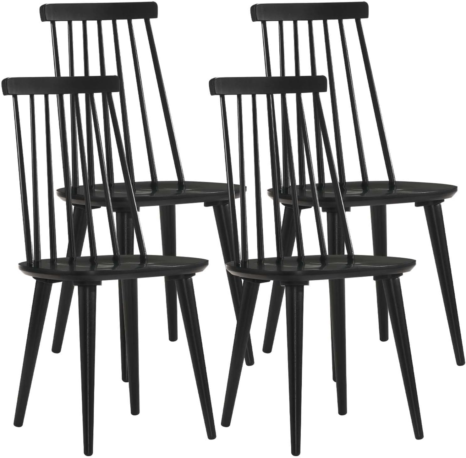 Duhome Dining Chairs Set of 2 Wood, Black Spindle Side Kitchen Room Country Farmhouse Chairs